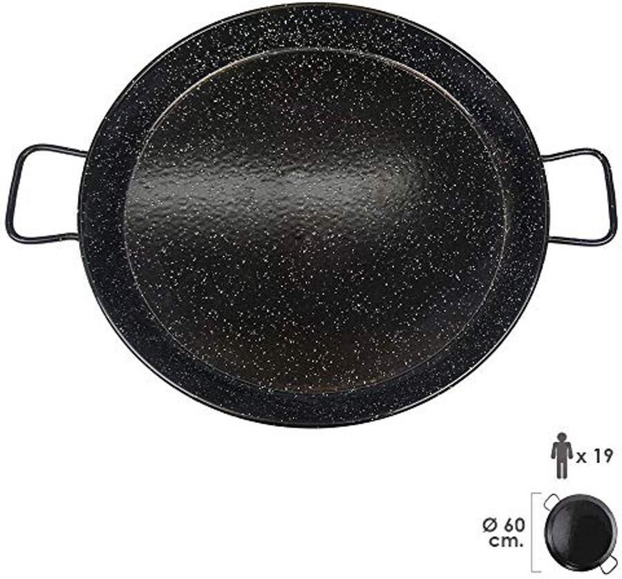 Paella-pan geëmailleerd staal 60 cm – Perfect voor feestelijke gerechten