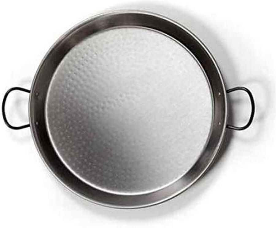 Paella Pan Koekenpan Braadpan Gerechten Maken Gepolijst Staal Ø 34 cm Zilver