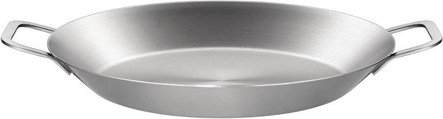 Paella Pan Koekenpan Braadpan Gerechten Maken Meerlaags Roestvrij Staal Ø 40 cm Zilver