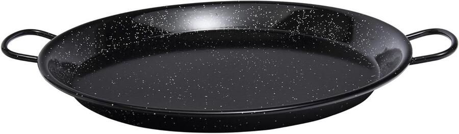 Paella Pan Koekenpan Braadpan Paella Koken Gegoten IJzer 50 cm Zwart