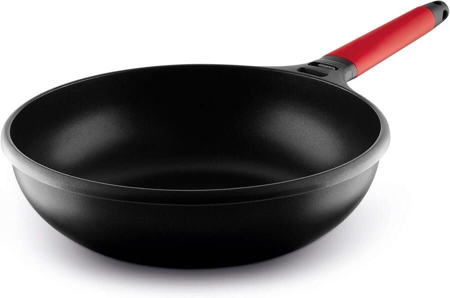 Paella pan Koekenpan Gerechten Bereiden Volledige inductiebasis 28 cm Zwart
