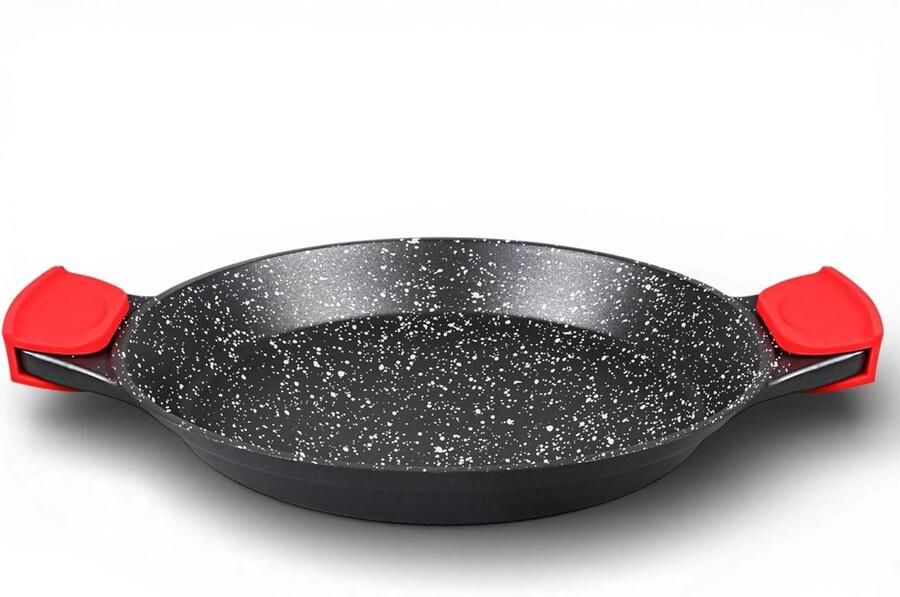 Paella pan Koekenpan Grote maaltijden bereiden PFOA-vrije coating 32 of 40 cm Zwart