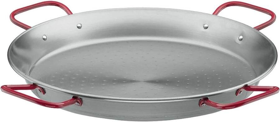 Paella Pan Koekenpan Grote Maaltijden Premium Kwaliteit 42 cm Diameter Zwart