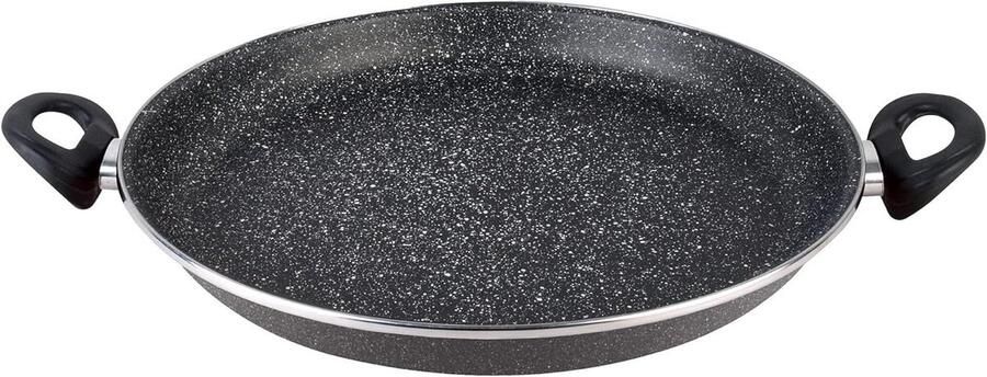 Paella Pan Koekenpan Koken voor groepen Volledige inductiebodem 34 cm Grijs