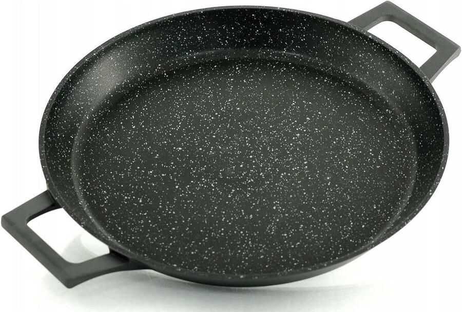 Paella Pan Koekenpan Serveerpan Gerechten Bereiden Gelijkmatige Warmte 40 cm Diameter Groen