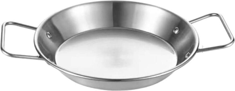 Paella pan Kookpan Spaanse gerechten maken Antiaanbaklaag 36cm Zilver