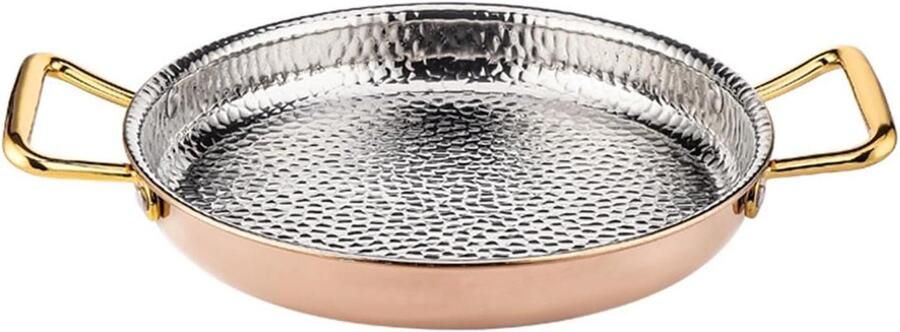 Paella Pan Koekenpan Spaanse Thuis Koken Dubbele Handgrepen 26 cm Roségoud