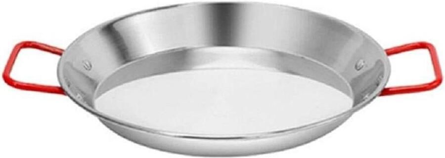 Paella Pan Koekenpan Zeevruchten Bakken Antikleef Coating 25 cm Zilver