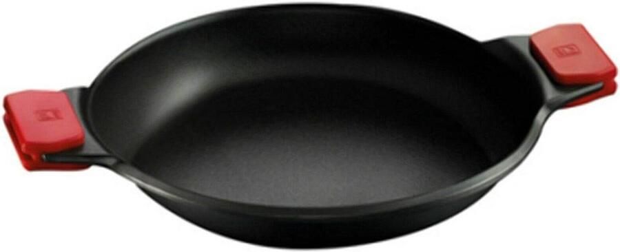 Paella pan Kookpan Gerechten Bereiden Antiaanbaklaag marmer 32 cm Zwart