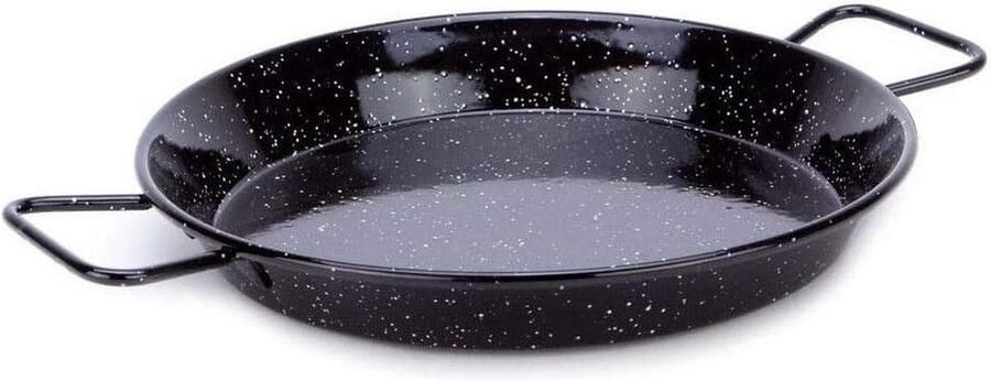 Paella Pan Kookpan Grote Maaltijden Bereiden Geëmailleerd Staal 26 cm Zwart