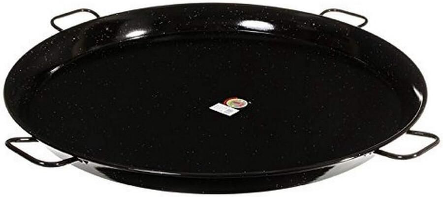 Paella Pan Kookpan Grote Maaltijden Bereiden Geëmailleerd Staal 90 cm Zwart