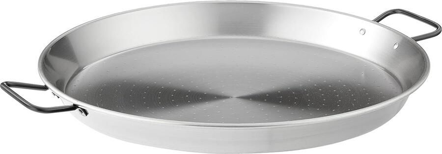 Paella pan Kookpan Grote maaltijden bereiden Twee handgrepen 45 cm Zilver