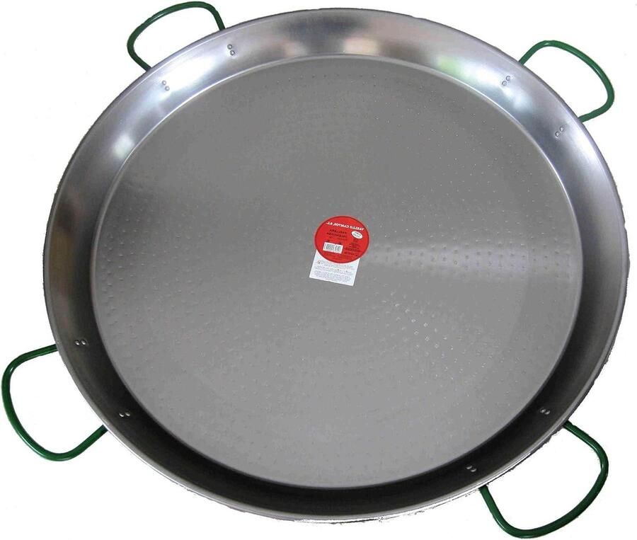 Paella Pan Kookpan Grote maaltijden maken Gepolijst staal 80 cm Zilver