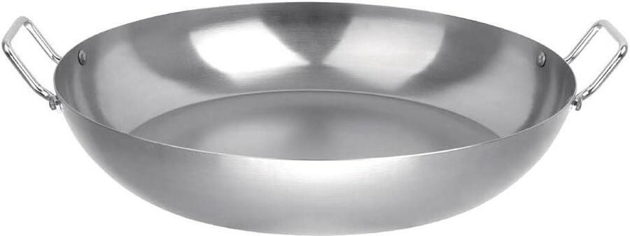 Paella Pan Kookpan Grote Maaltijden Maken Zware Kwaliteit 40 cm Diameter Zwart