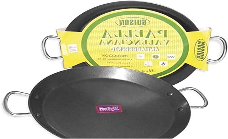 Paella Pan Kookpan Klassieke Paella Maken Non-Stick RVS 32 cm Zilver