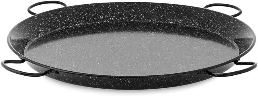 Paella Pan Kookpan Koekenpan Grote Maaltijden Bereiden Geëmailleerd Staal 80 cm Zwart