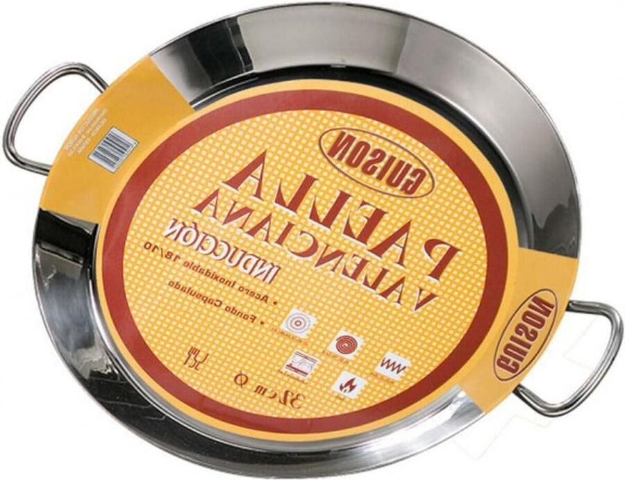 Paella Pan Kookpan Koekenpan Lekkere Maaltijden Maken Inductie Geschikt Ø 28 cm Zilver