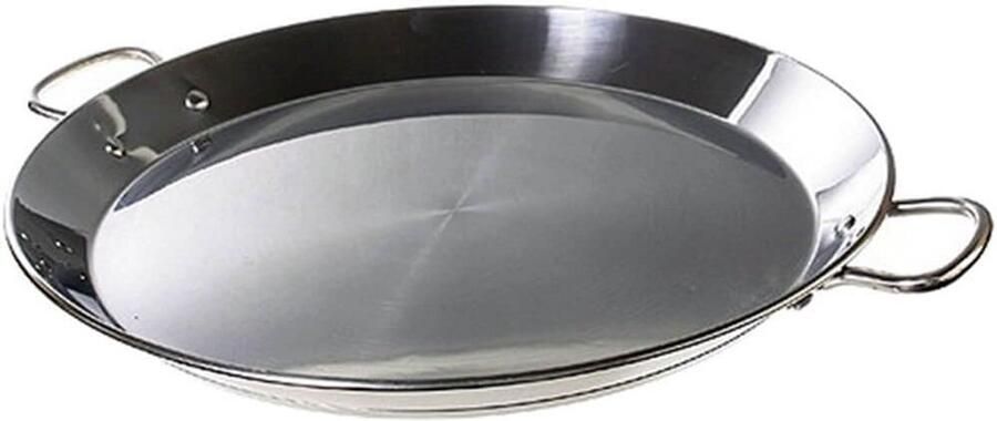 Paella Pan Kookpan Lekkere Maaltijden Maken Sandwich Bodem 32 cm Zilver
