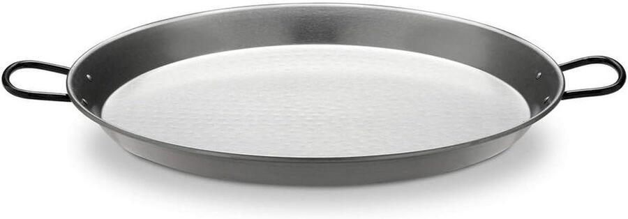 Paella Pan Kookpan Rond Traditioneel Koken Gepolijst Staal 34 cm Zilver