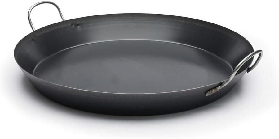 Paella pan Kookpan Serveerschaal Grote maaltijden bereiden Roestvrij staal 60 cm Zilver