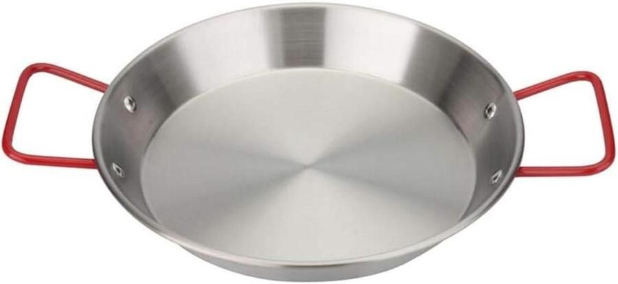 Paella pan Kookpan Spaanse gerechten maken Antiaanbaklaag 28 cm Rood