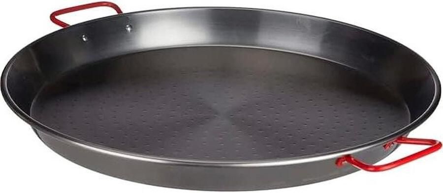 Paella pan Kookpan staal Grote maaltijden bereiden Geschikt voor alle warmtebronnen 50 cm Zilver