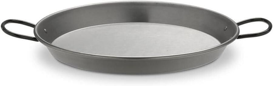 Paella Pan Kookpan Steel Klassieke Gerechten Maken Geschikt Voor Inductie 32 cm Zilver