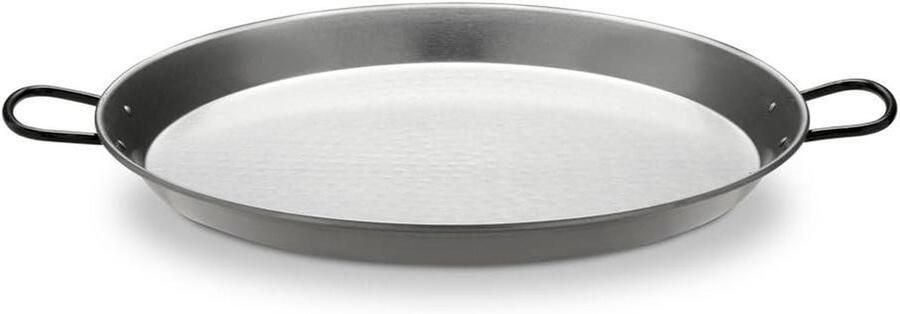 Paella pan Kookpan Traditioneel Koken Gepolijst staal 38 cm Zilver