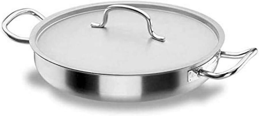 Paella Pan Kookpan Wok Gerechten Maken Matte Afwerking 50 cm Diameter Zwart