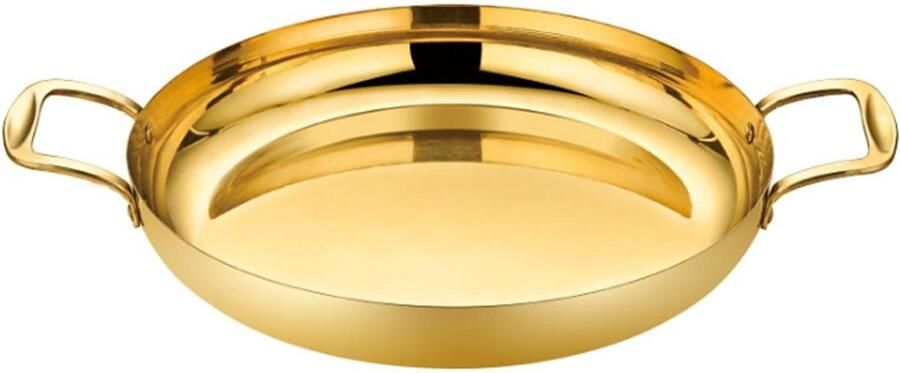 Paella Pan Kookpot Koekenpan Gerechten Bereiden Verdikt Roestvrij Staal 36 cm Goud