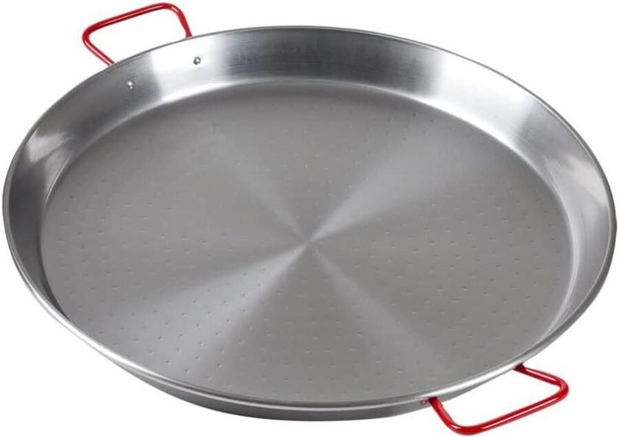 Paella Pan Paellapan Koekenpan Authentiek Koken Gepolijst Staal 46 cm Zilver