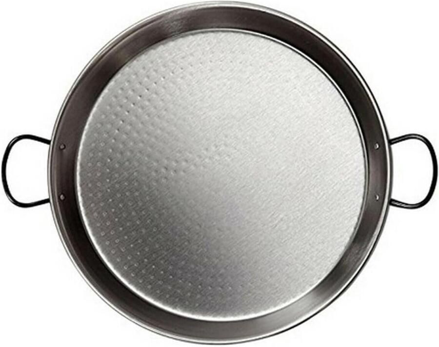 Paella Pan Paellapan Staal Koken Gepolijst Staal 42 cm Zilver