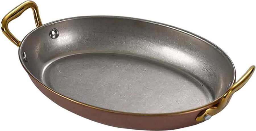 Paella Pan Paellera Koekenpan Gerechten Bereiden Roestvrij Staal 18 cm Goud