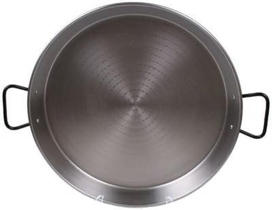 Paella Pan Paellera Koekenpan Grote Maaltijden Bereiden Extra Versterkt Robuust 70 cm Zilverkleurig
