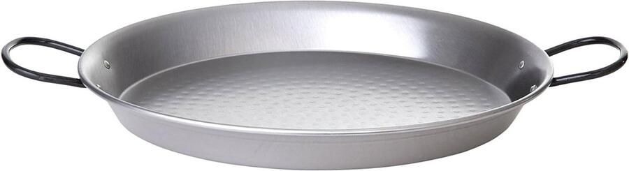 Paella Pan Paellera Kookpan Spaanse Gerechten Maken Gepolijst Staal 11 cm Zilver