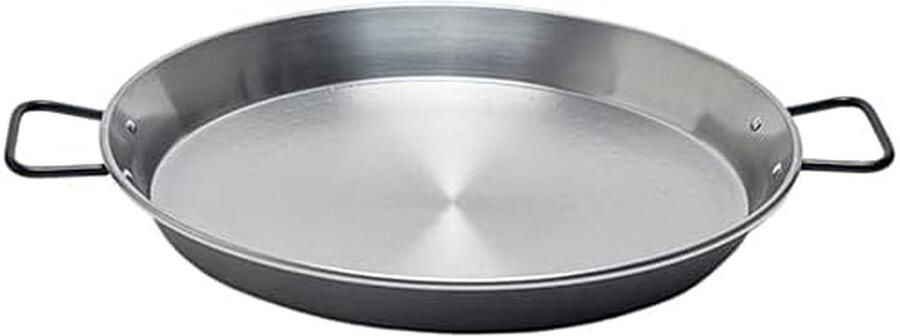 Paella pan Kookpan Grote maaltijden bereiden Gepolijst staal 55 cm Grijs