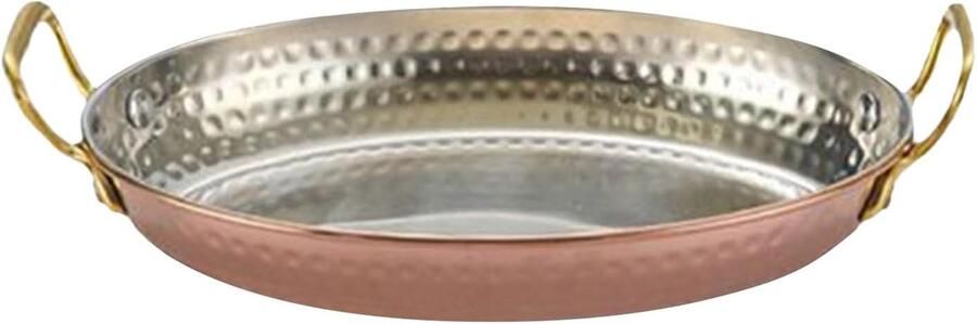 Paella Pan Vispan Sauspan Feestelijke Maaltijden Dubbele Handvatten 18x12.5x3cm Goud