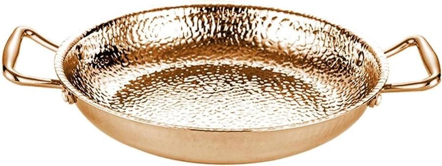 Paella Pan Zeeppan Koekenpan Spaanse Gerechten Maken Met De Hand Gehamerd 26 Cm Rosé Goud