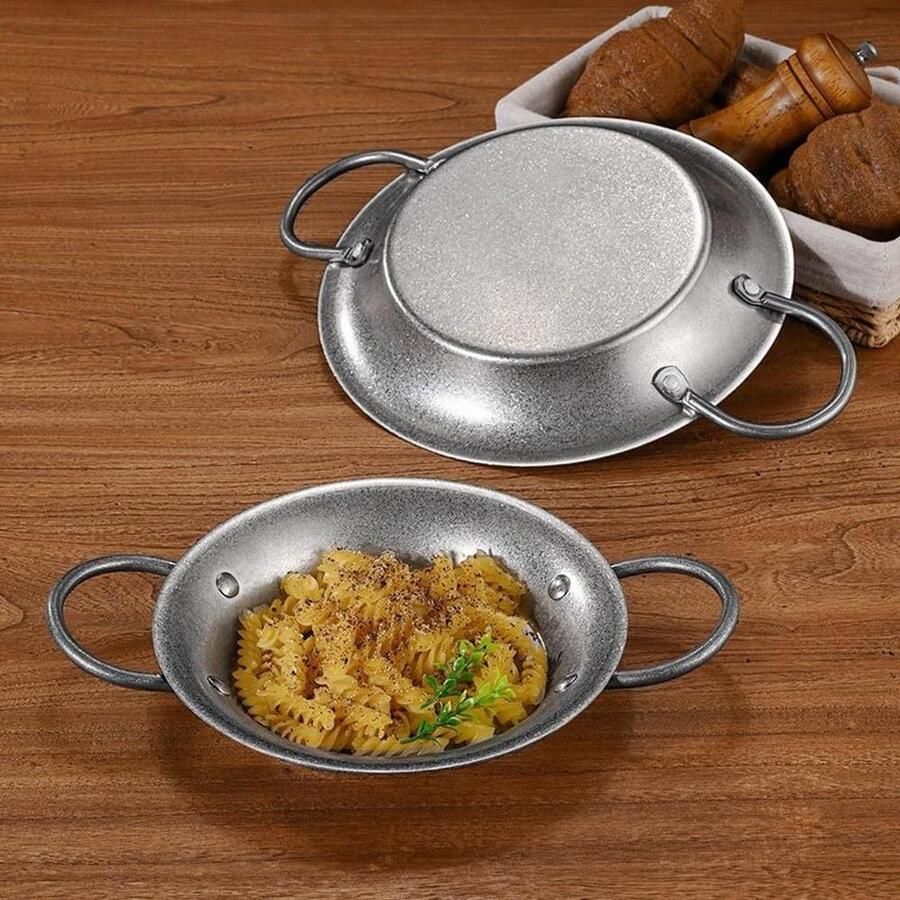 Paella-pan Zeevruchten pan Gerechten bereiden Robuuste constructie 28 cm Gepolijst