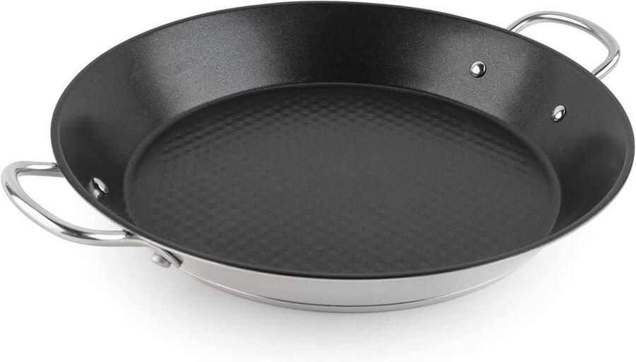 Paellapan 32 cm Roestvrij Staal Geschikt voor Alle Warmtebronnen Inclusief Inductie