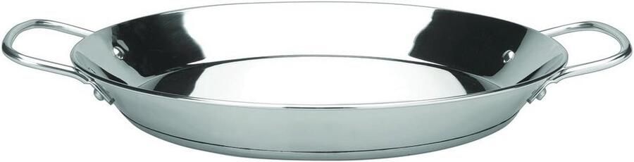 Paellapan 34 cm Roestvrij Staal voor Inductie 6 Porties