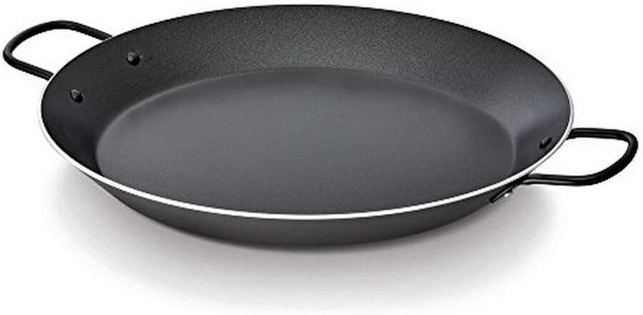 Paella pan Koekenpan Grote maaltijden Antiaanbaklaag 38 cm Zwart