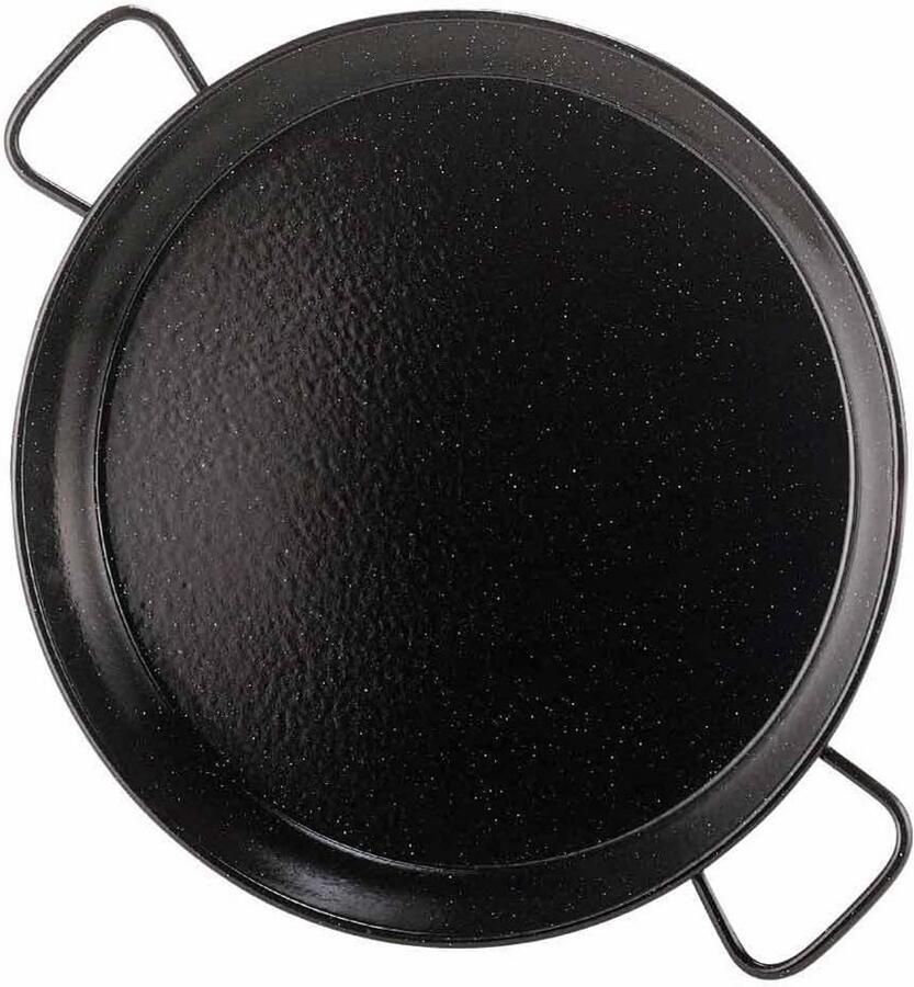 Paellapan Geëmailleerd Grote Koekenpan Grote Maaltijden Bereiden Eenvoudige Reiniging 70 cm Diameter Zwart