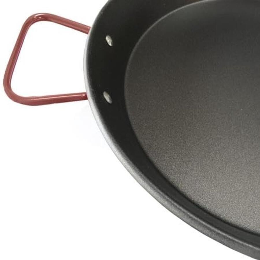 Paellapan Grote koekenpan Grote maaltijden Antiaanbaklaag 50 cm Zwart