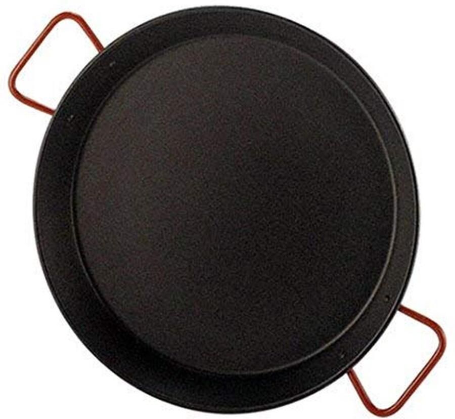 Paellapan Grote koekenpan Grote maaltijden Antiaanbaklaag 50 cm Zwart