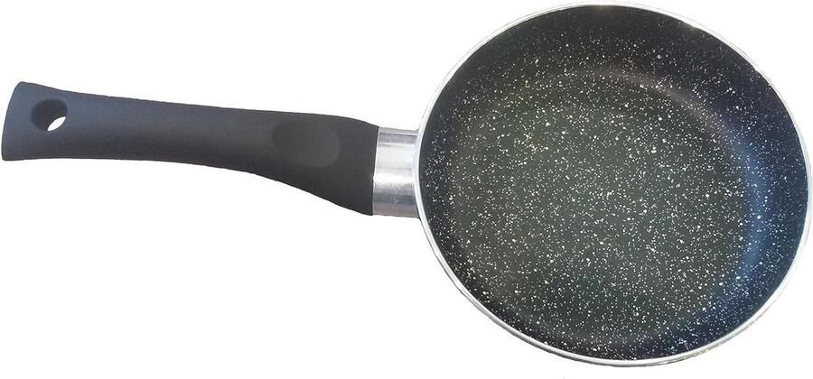 Paellapan Koekenpan Gerechten Bereiden Zwart Gemarmerde Coating 1 Liter Zwart