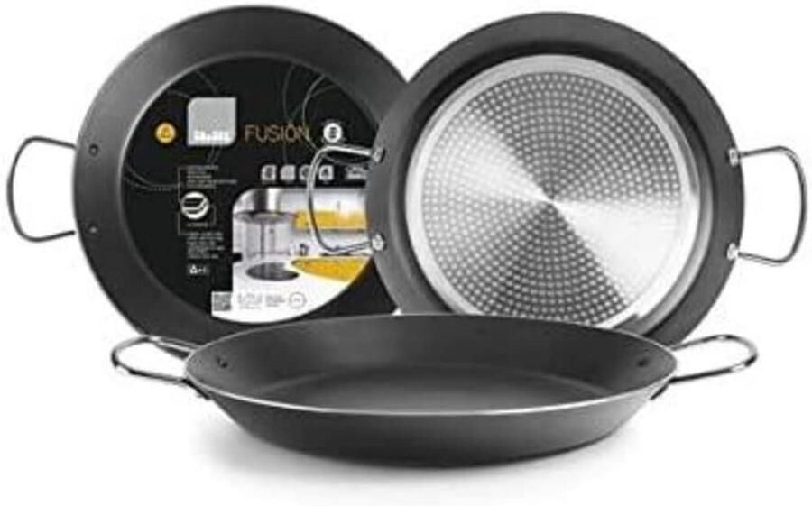 Paellapan Koekenpan Maaltijden Bereiden Antiaanbaklaag 26 cm Zwart