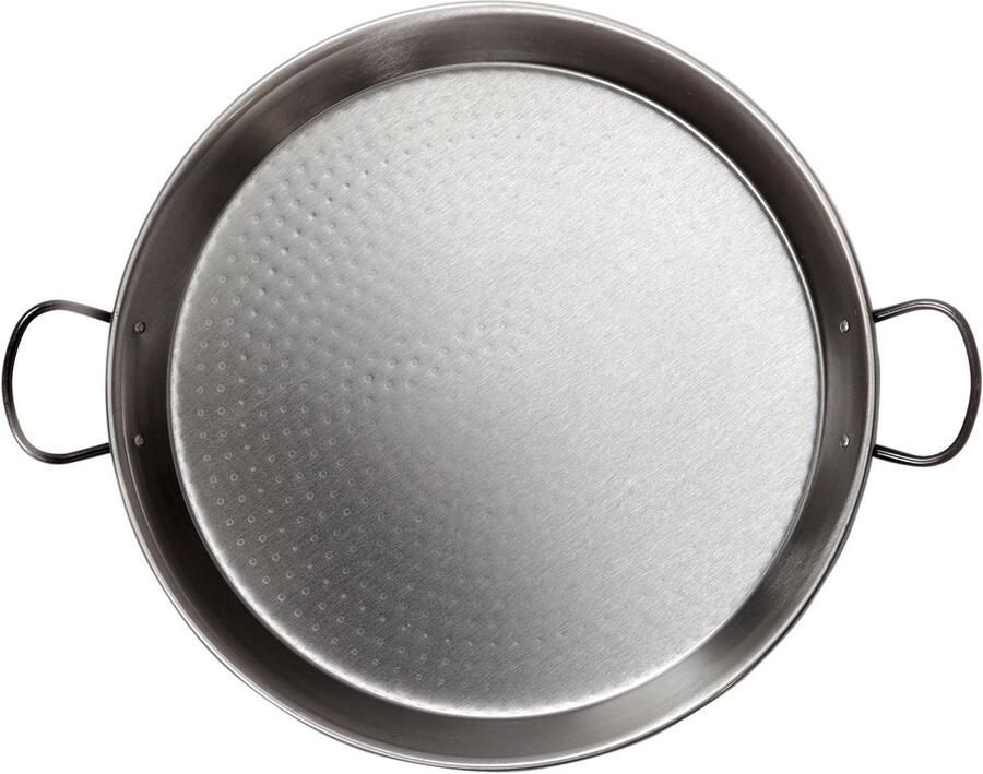 Paellapan Kookpan Serveerpan Paella Koken Roestvrij Staal 46 cm Zilver