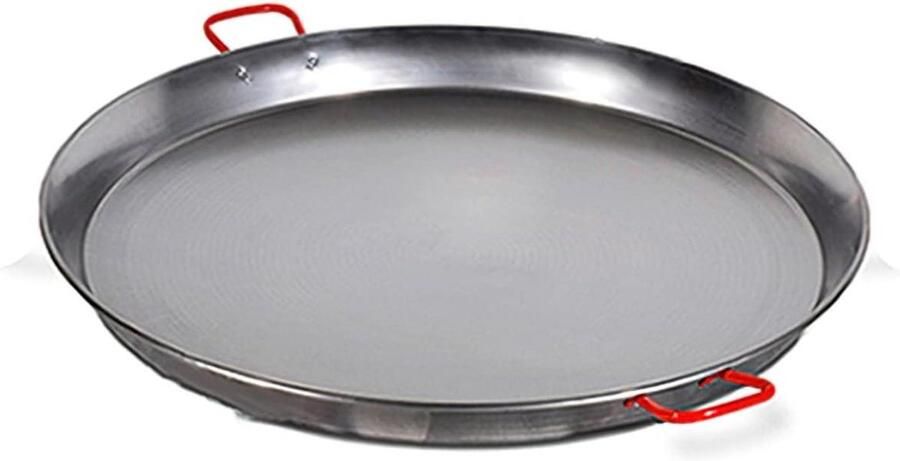 Paellapan Paella pan Grote maaltijden bereiden Gepolijst staal 70 cm Zilver