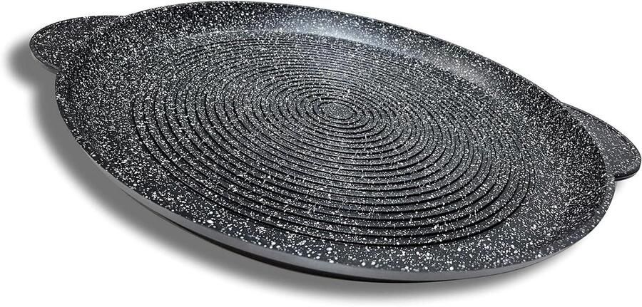 Paellapan Rond Koekenpan Grote Maaltijden Bereiden Lichtgewicht Aluminium 365 cm Diameter Zwart